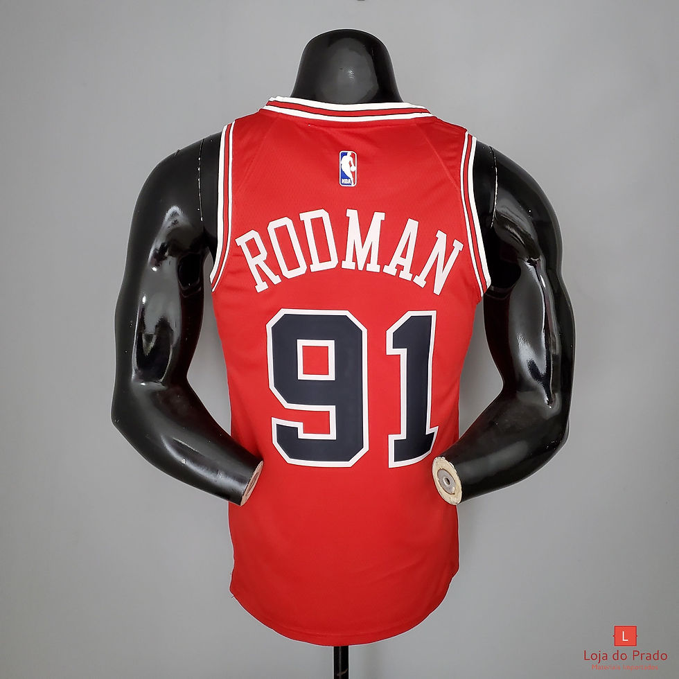 Miniatura: Camisa Basquete Modelo Jogador Chicago Bulls Dennis Rodman 91