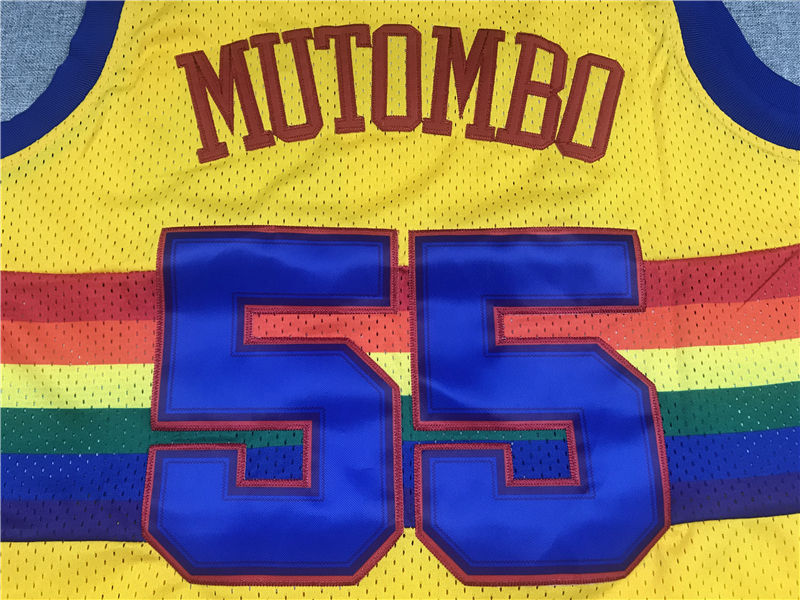 Miniatura: Camisa Basquete Modelo Bordado Denver Nuggets Dikembe Mutombo 55