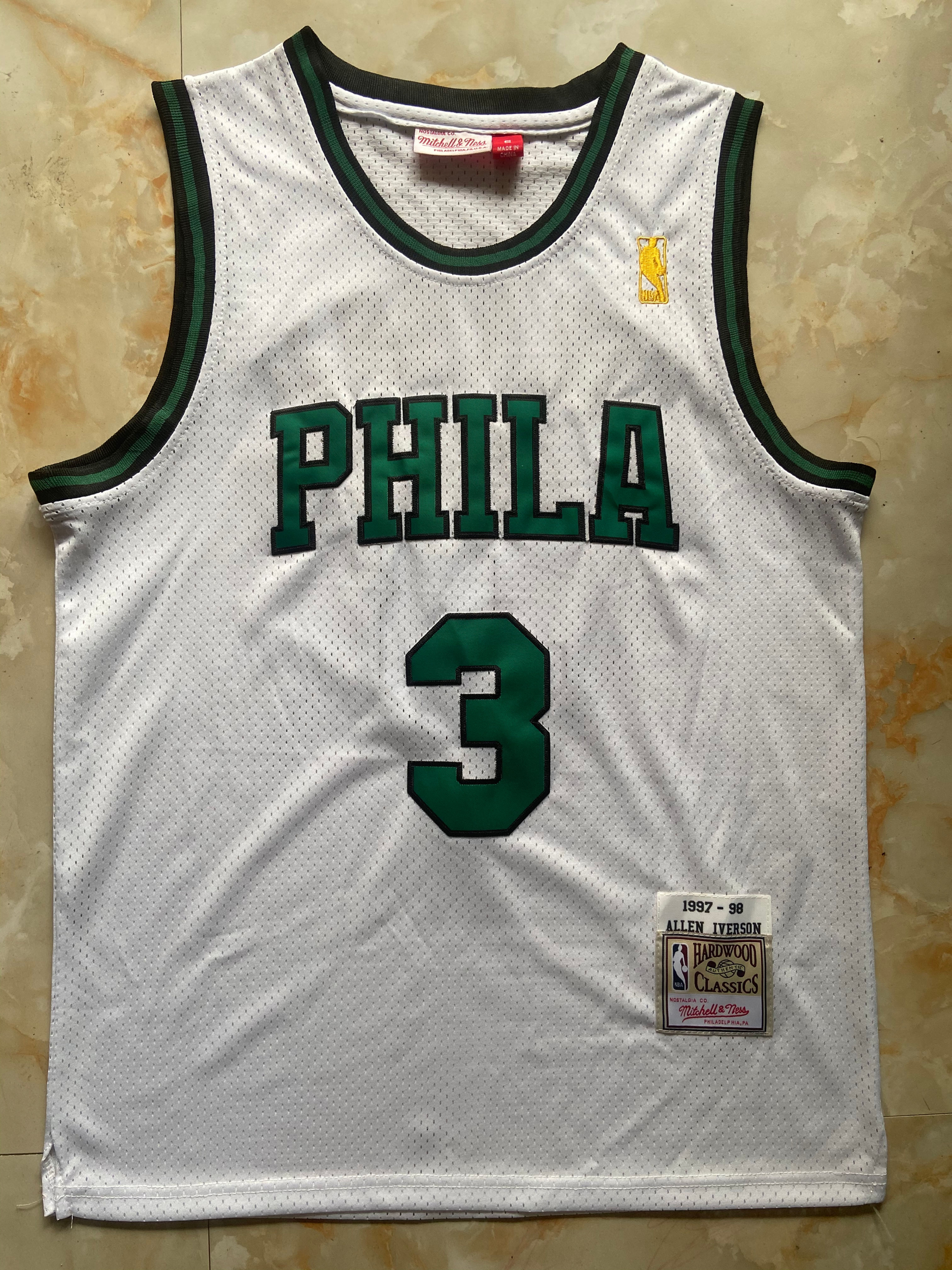 Camisa Basquete Modelo Bordado Philadelphia 76ers Allen Iverson 3