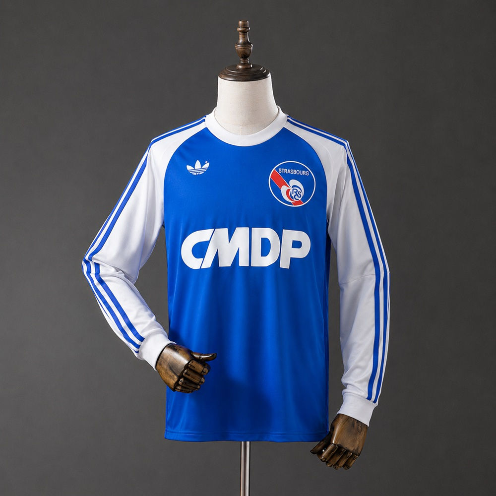Camisa Retro Strasbourg 1978 Manga Comprida
