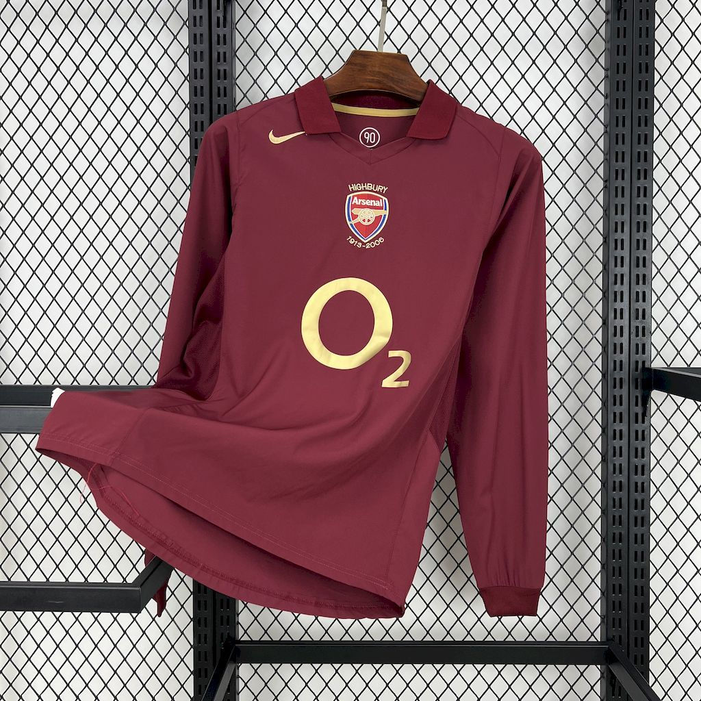 Camisa Retro Arsenal 2005 Manga Comprida