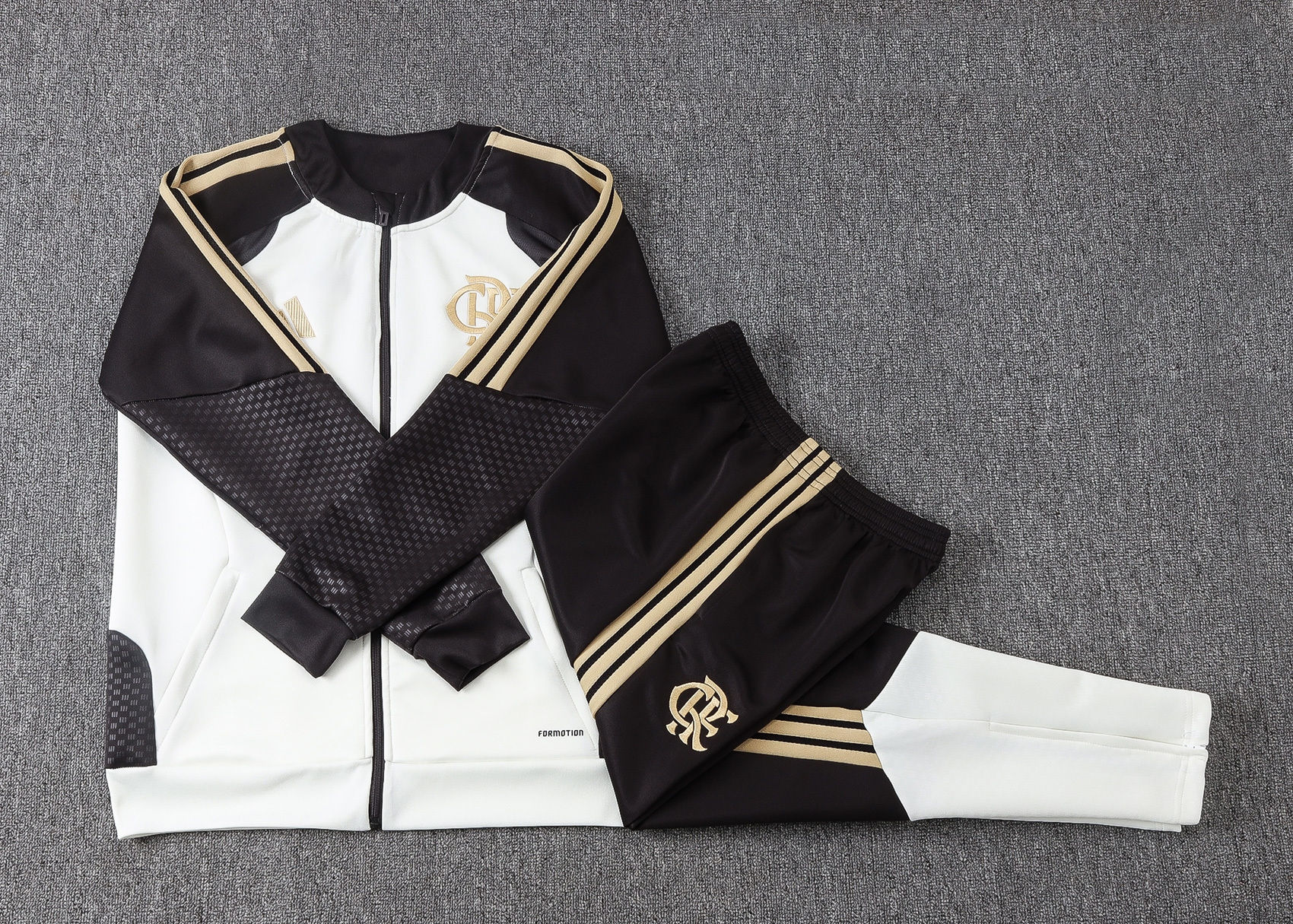 Conjunto Passeio Adidas Flamengo Bege 2026/27