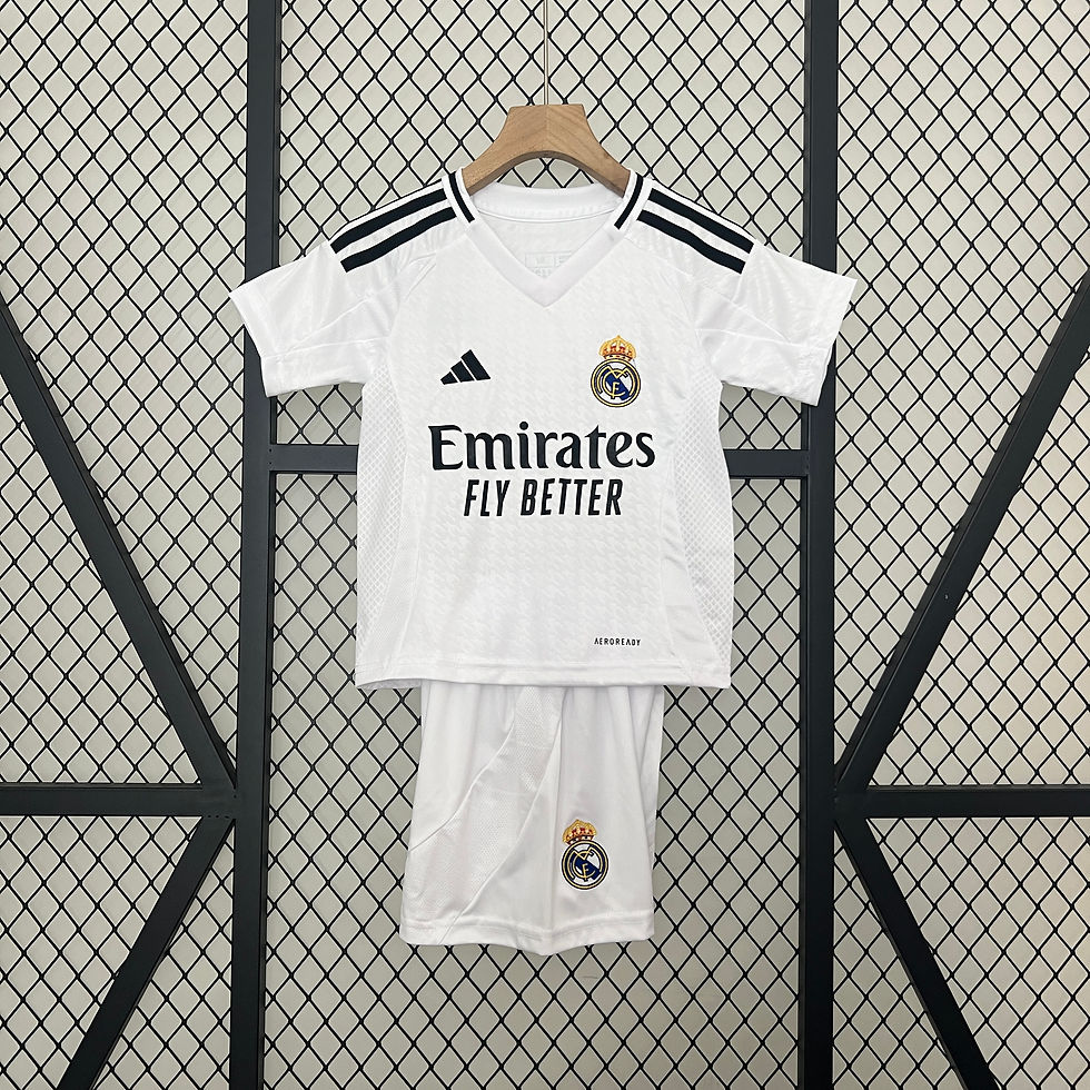Conjunto Futebol Infantil Real Madrid Home 2024/25