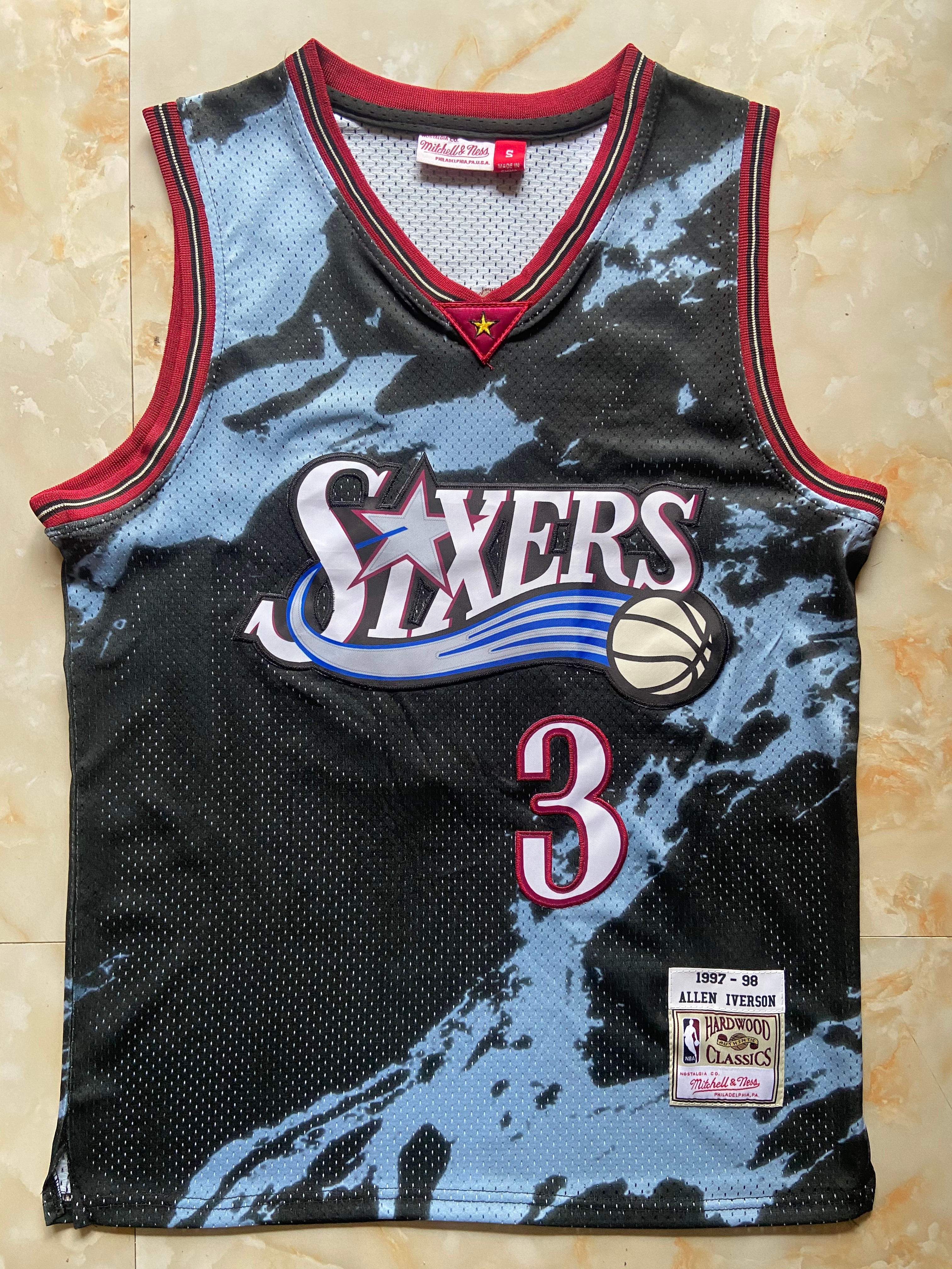 Camisa Basquete Modelo Bordado Philadelphia 76ers Allen Iverson 3