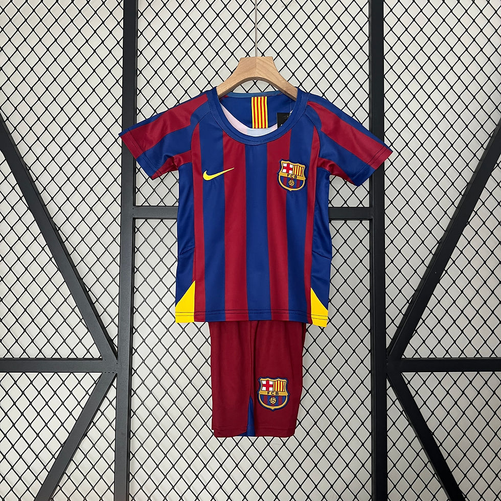 Conjunto Futebol Infantil Barcelona 2005