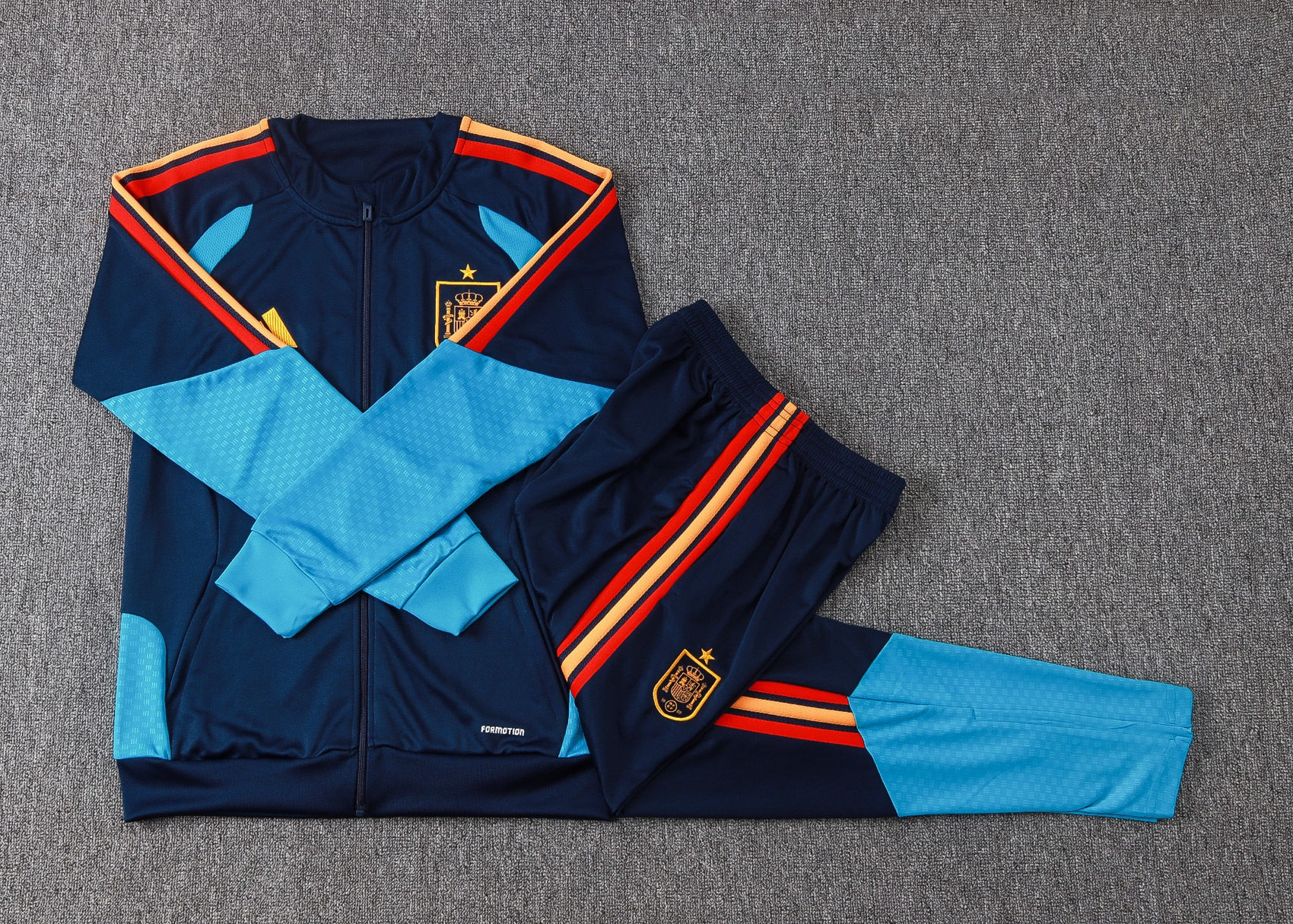 Conjunto Passeio Adidas Espanha Azul Escuro 2026/27