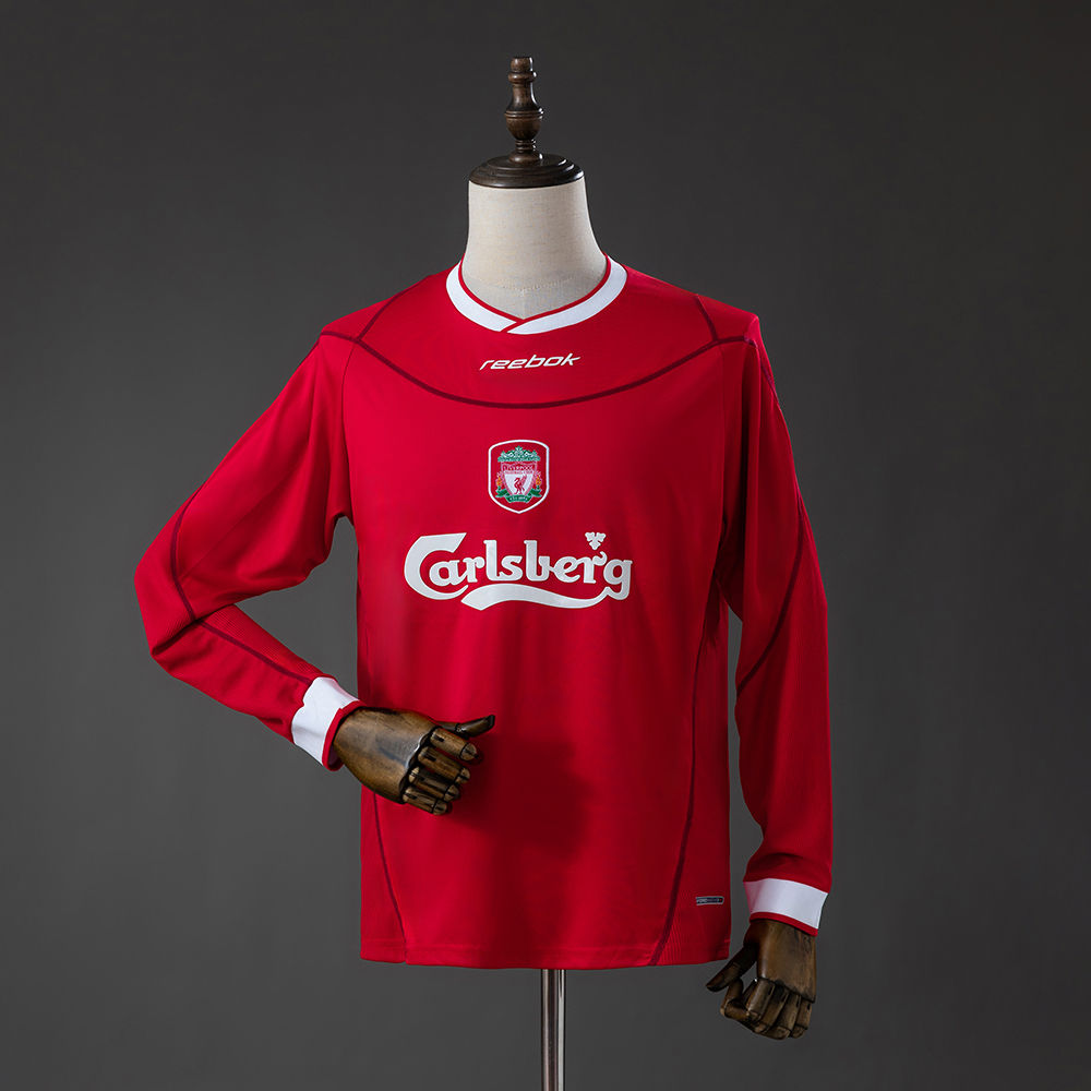 Camisa Retro Liverpool 2002 Manga Comprida