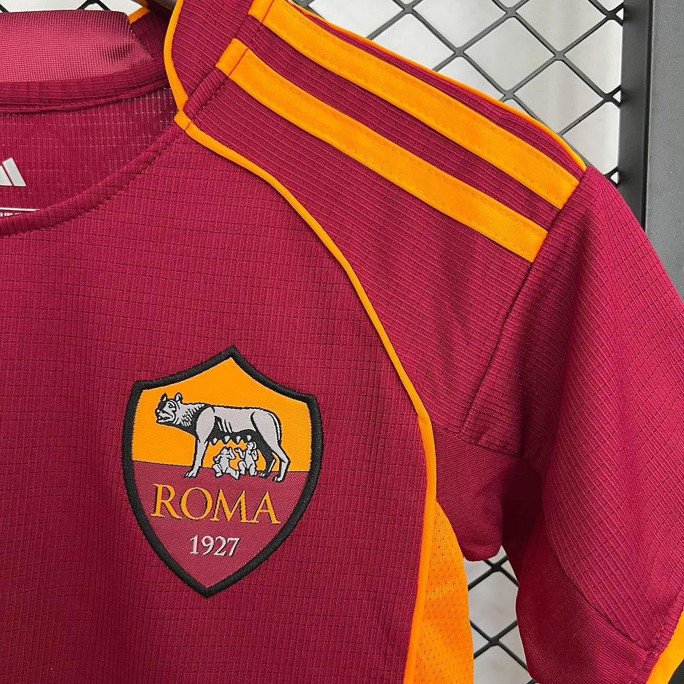 Miniatura: Conjunto Futebol Infantil Roma Home 2025/26