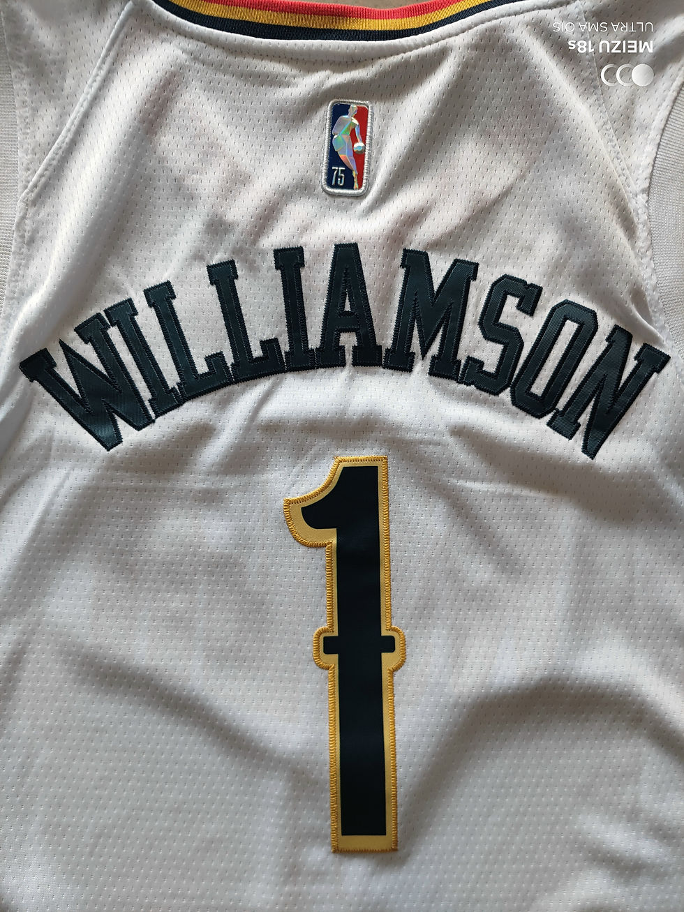 Miniatura: Camisa Basquete Modelo Bordado New Orleans Pelicans Zion Williamson 1