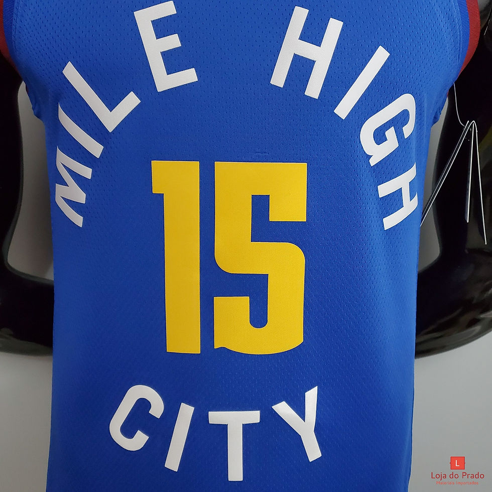 Miniatura: Camisa Basquete Modelo Jogador Denver Nuggets Nikola Jokic 15