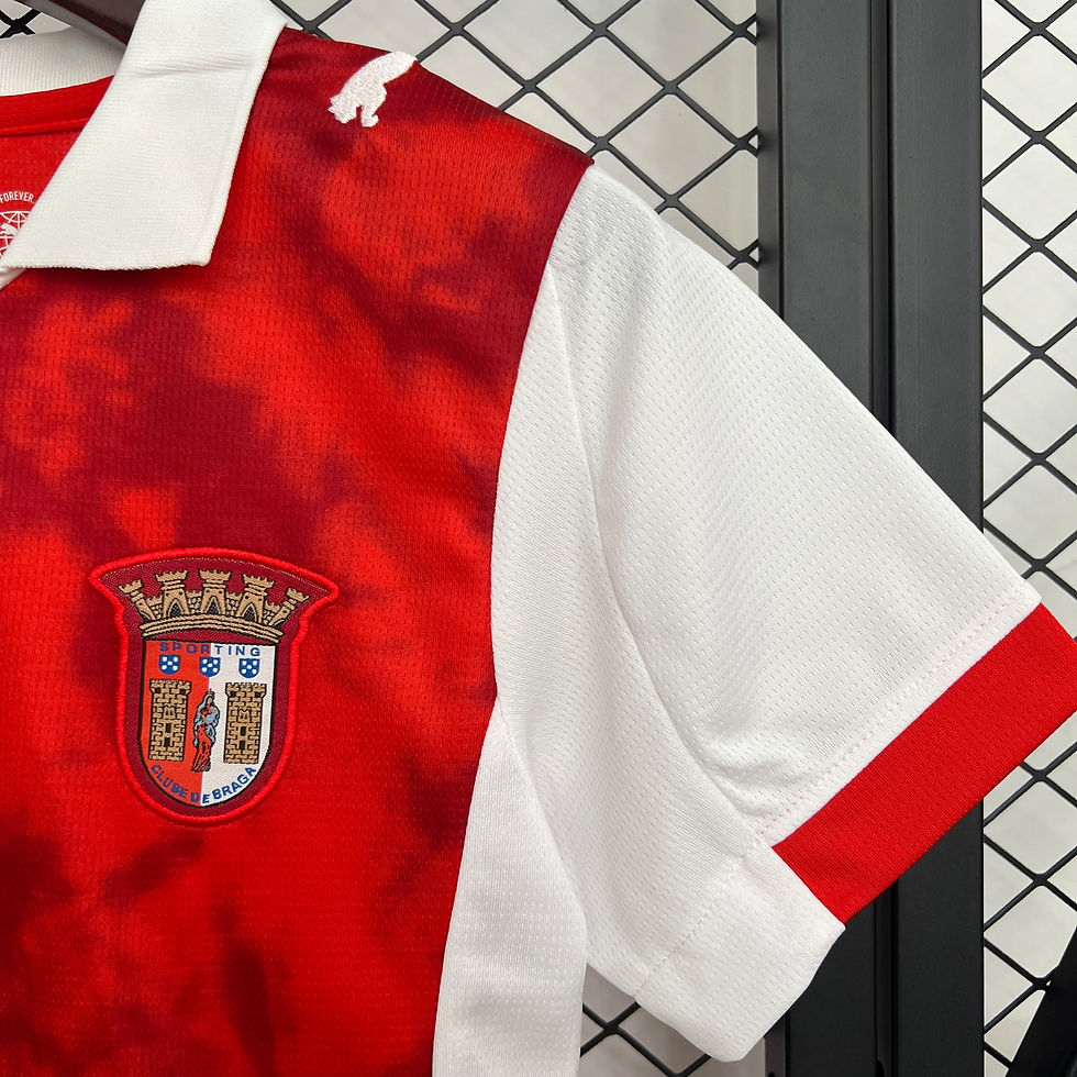 Miniatura: Conjunto Futebol Infantil Braga Home 2025/26