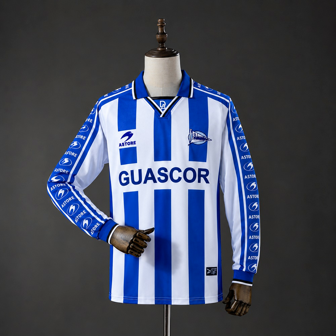 Camisa Retro Deportivo Alaves 1998 Manga Comprida