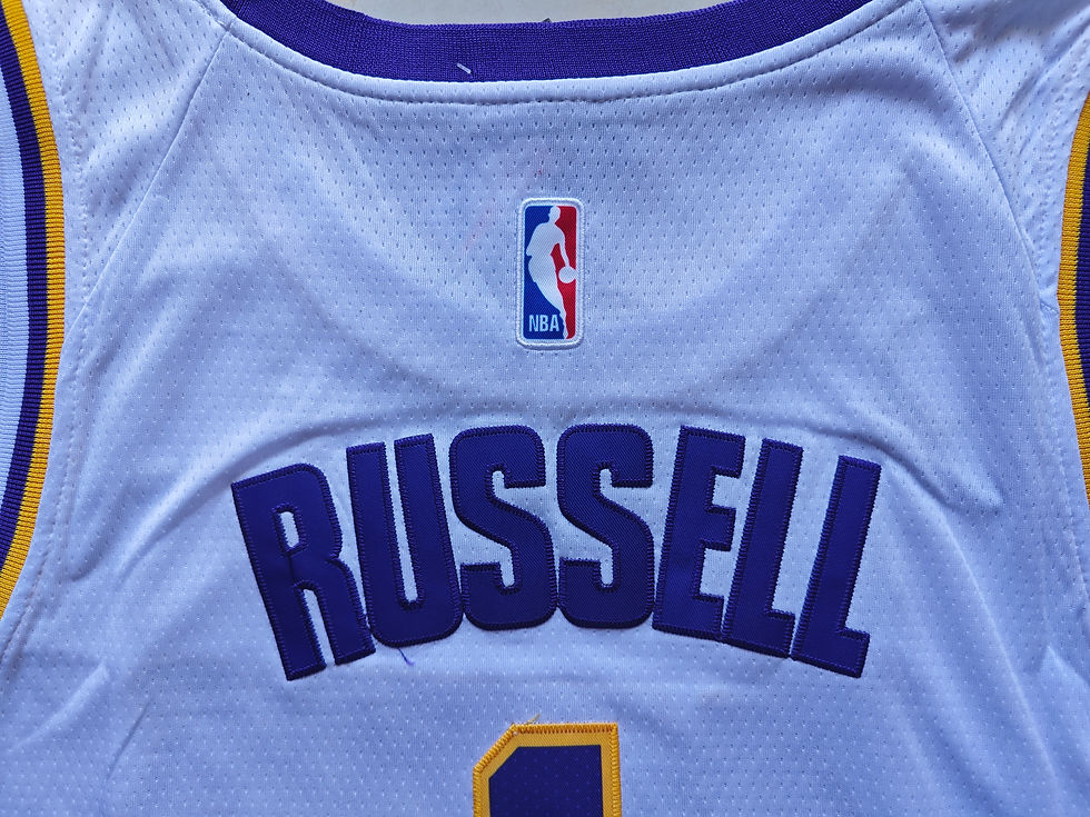 Miniatura: Camisa Basquete Modelo Bordado Los Angeles Lakers D'Angelo Russell 1