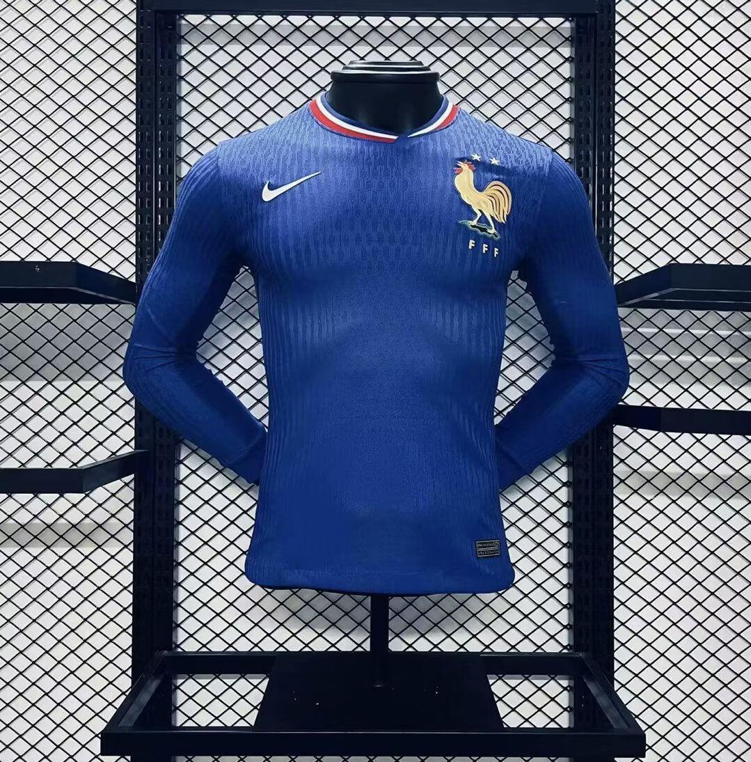 Camisa Modelo Jogador França Home Manga Comprida 2024/25