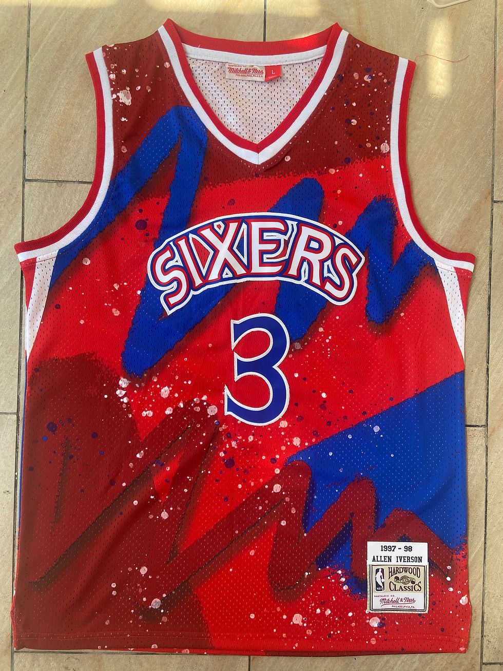 Camisa Basquete Modelo Bordado Philadelphia 76ers Allen Iverson 3