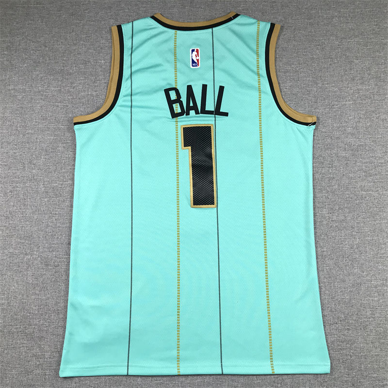 Miniatura: Camisa Basquete Modelo Bordado Charlotte Hornets LaMelo Ball 1