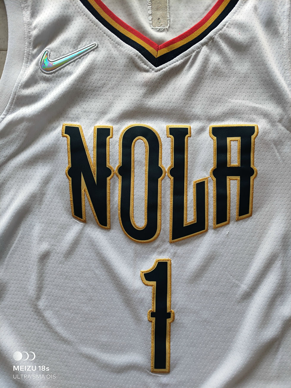Miniatura: Camisa Basquete Modelo Bordado New Orleans Pelicans Zion Williamson 1