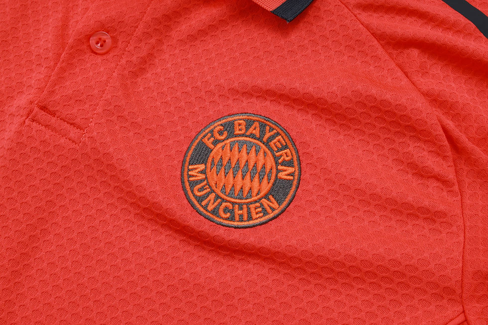 Miniatura: Conjunto Polo Adidas Bayern de Munique Vermelho Claro 2025/26