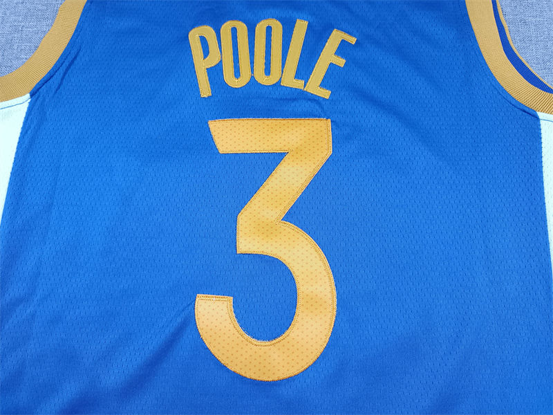 Miniatura: Camisa Basquete Modelo Bordado Golden State Warriors Jordan Poole 3