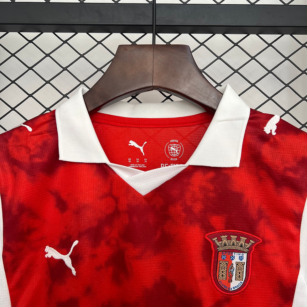Miniatura: Conjunto Futebol Infantil Braga Home 2025/26