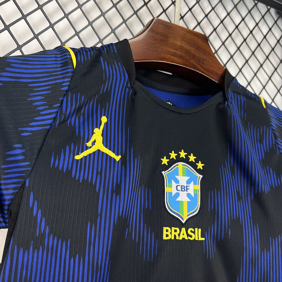 Miniatura: Conjunto Futebol Infantil Brasil Away 2026/27
