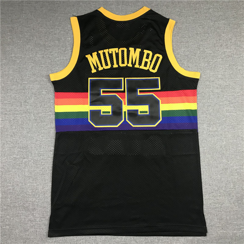 Miniatura: Camisa Basquete Modelo Bordado Denver Nuggets Dikembe Mutombo 55