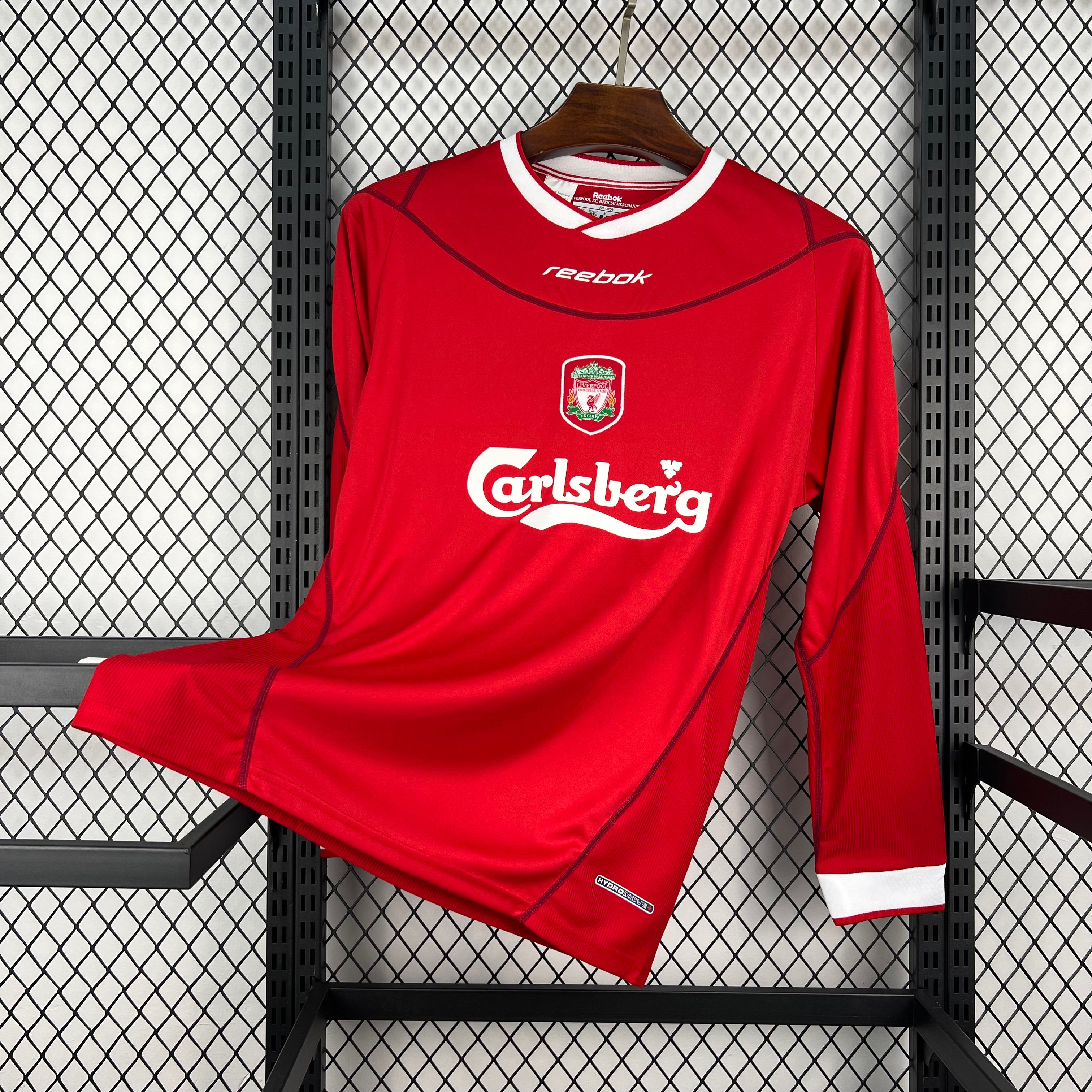 Camisa Retro Liverpool 2002 Manga Comprida