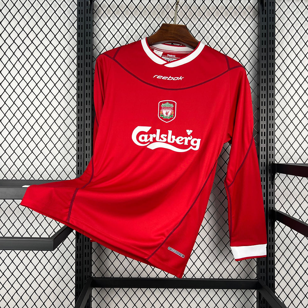 Miniatura: Camisa Retro Liverpool 2002 Manga Comprida