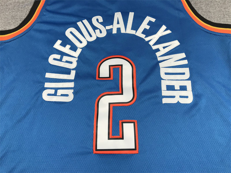 Miniatura: Camisa Basquete Modelo Bordado Oklahoma City Thunder Shai Gilgeous-Alex