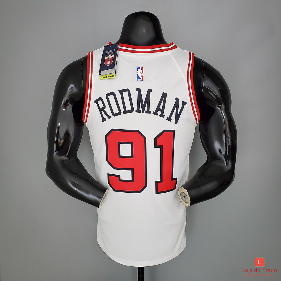 Miniatura: Camisa Basquete Modelo Jogador Chicago Bulls Dennis Rodman 91
