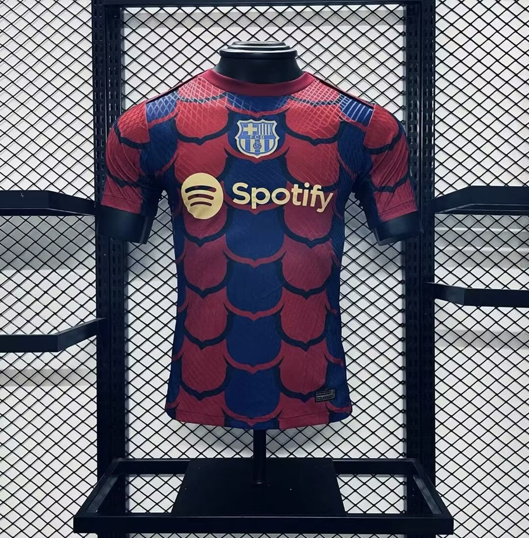 Camisa Modelo Jogador Barcelona Edição Vermelho e Azul 2024/25