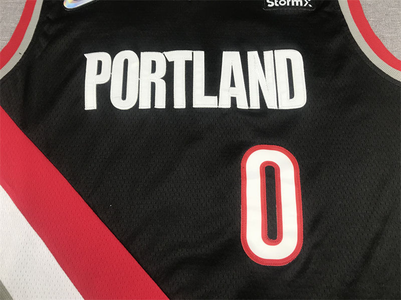 Miniatura: Camisa Basquete Modelo Bordado Portland Trail Blazers Damian Lillard 0