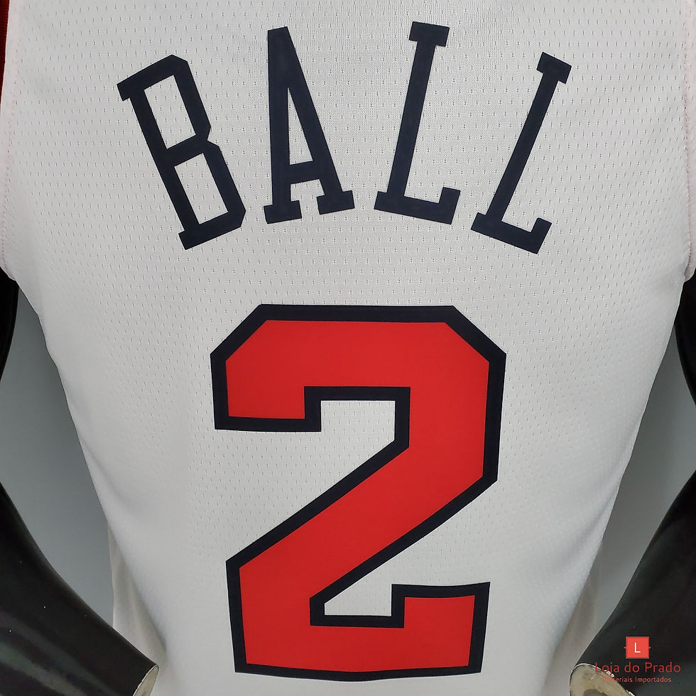 Miniatura: Camisa Basquete Modelo Jogador Chicago Bulls Lonzo Ball 2