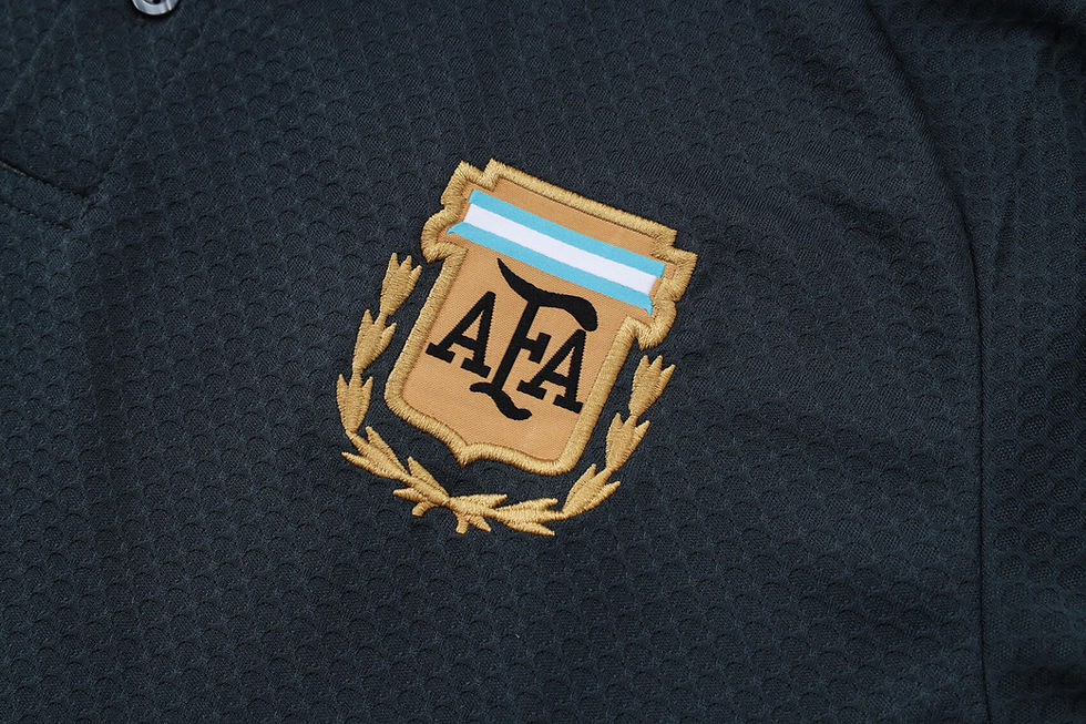 Miniatura: Conjunto Polo Adidas Argentina Cinza Escuro 2025/26