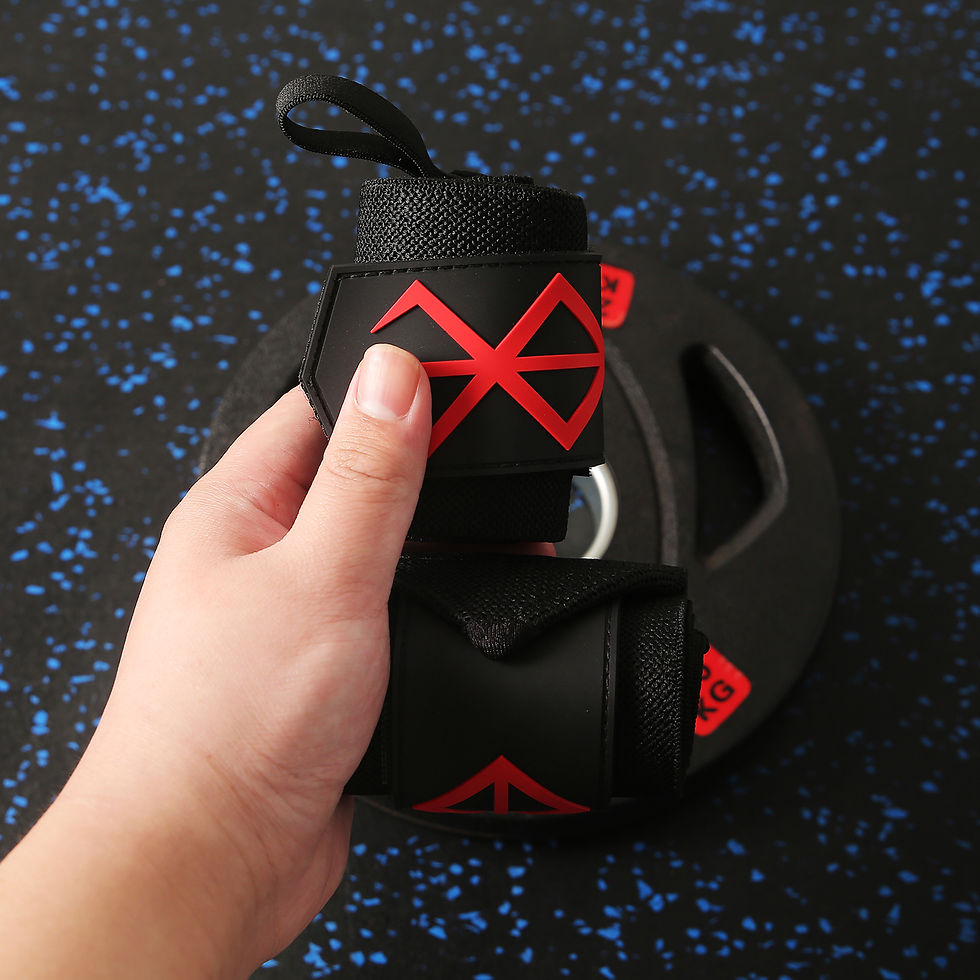Thumbnail: Gym Anime Sports Weight Lifting Wrist Wraps,Berserk Wristband Support , Heavy Du