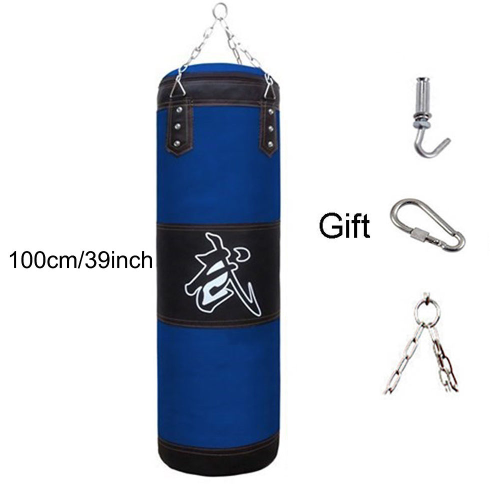 Thumbnail: Punch Sandbag Heavy Boxing Punching Bag with Ceiling Hook Steel Chain Fitness Tr