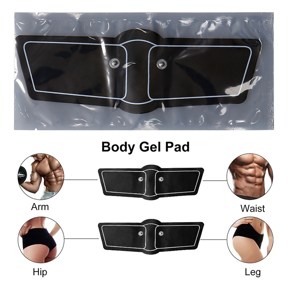 Thumbnail: 5/10Pcs EMS Massage Gel Patch for Muscle Stimulator Abdominal Neck Back Fitness 