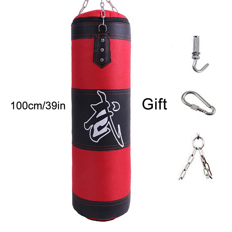 Thumbnail: Punch Sandbag Heavy Boxing Punching Bag with Ceiling Hook Steel Chain Fitness Tr