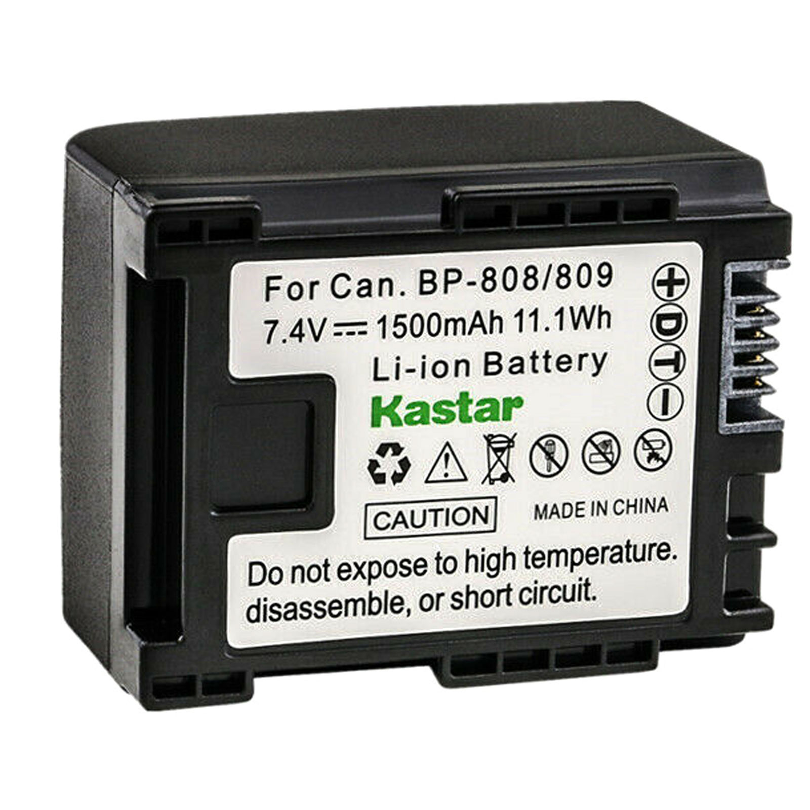 Kastar Battery For Canon BP-808 BP-809 Battery & VIXIA HF M306 HFM306
