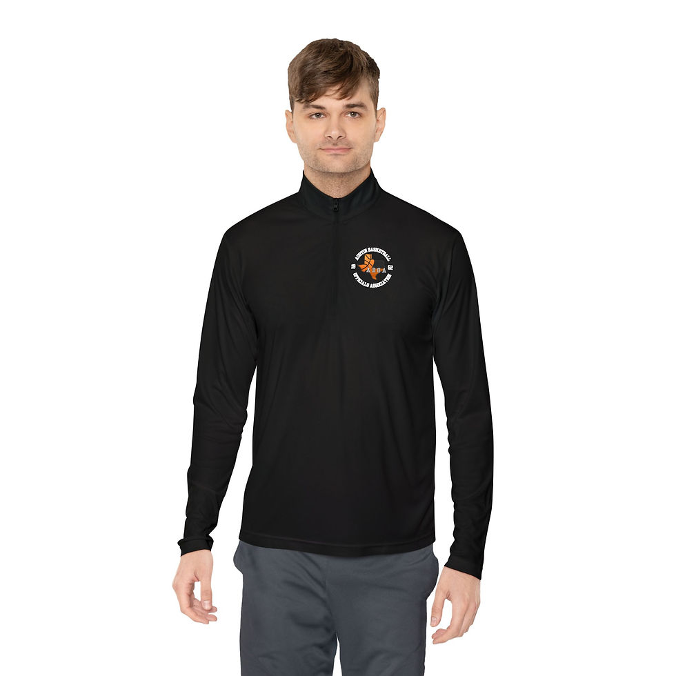Thumbnail: Quarter-Zip Pullover — Small Circular Logo, Cozy Casual Layer