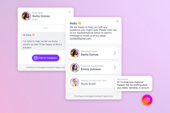 Instagram Chat banner