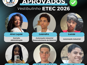 Alunos do 9º ano brilham no Vestibulinho ETEC 2026!