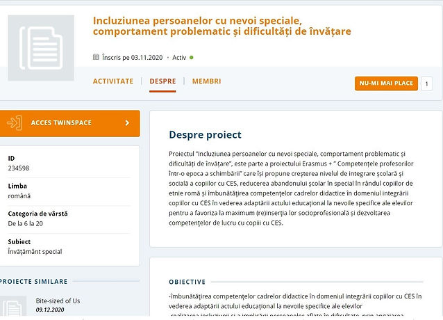 P2 eTwinning incluziunea persoanelor cu