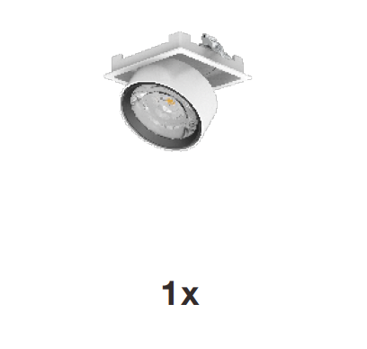LED Grill Downlight 1x20W