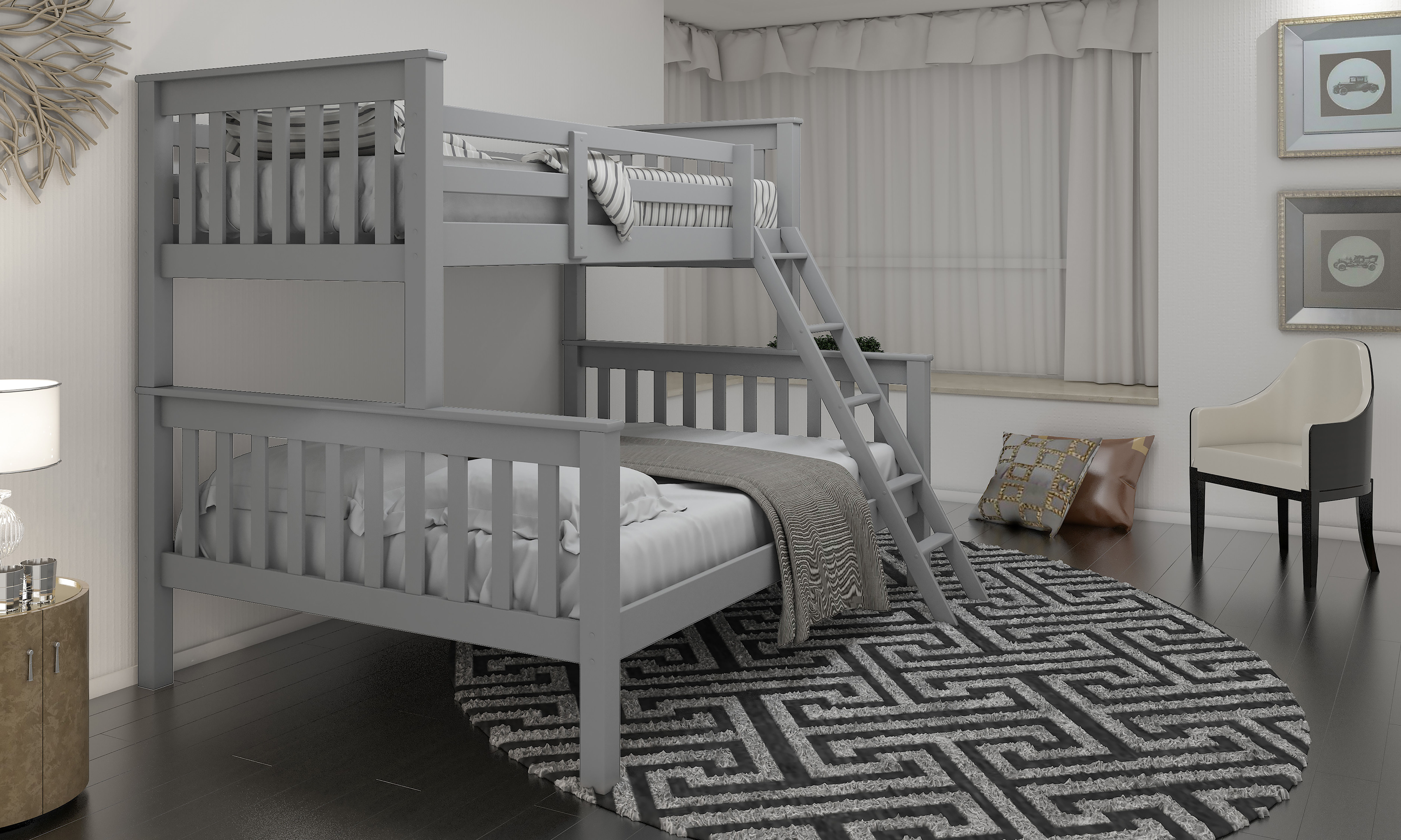 Triple Bunk in Grey