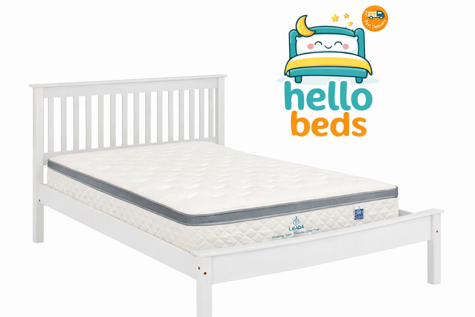 Malaga White + Leaba Classic Mattress