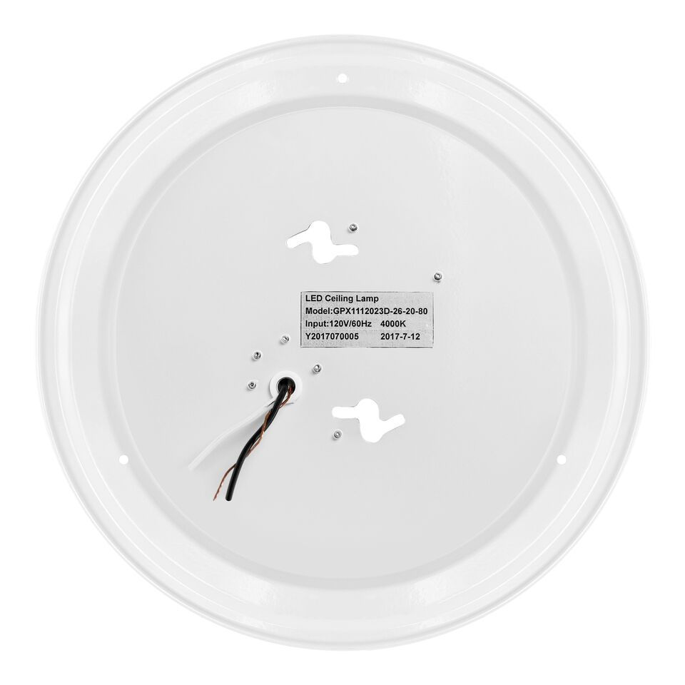 Thumbnail: LED 12" Brushed Nickel Ceiling Light 19 Watt 1500lm