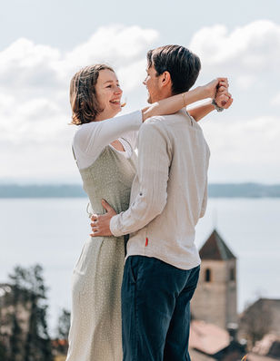 Verlobungsshooting -Aussicht Twann