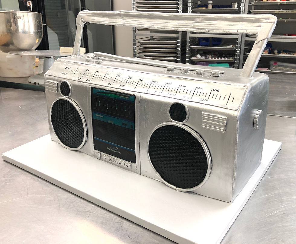 3D 90’s Boombox cake by Lexie Vincent