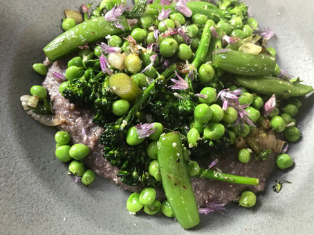 Blue Corn Polenta with Wild Mushroom Broth